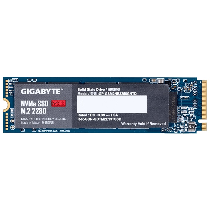 M.2 2280 SSD 256GB GIGABYTE NVMe GP-GSM2NE3256GNTD
