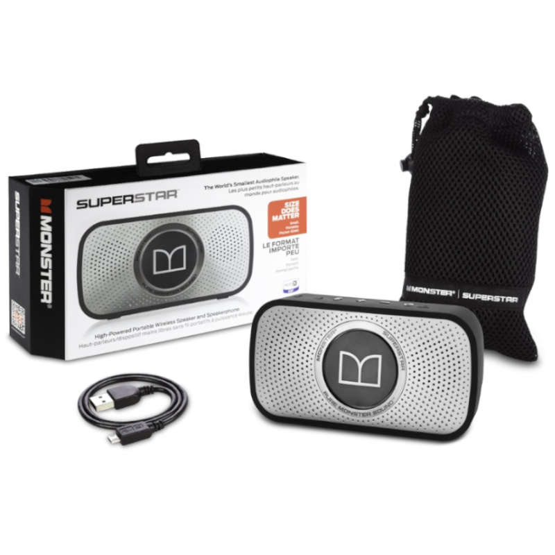 Bocina Monster Superstar HD Bluetooth Impermeable Negro