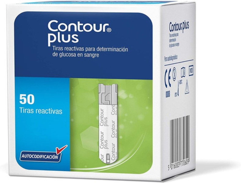 Kit Glucómetro Contour Plus + 50 Tiras + 25 Lancetas