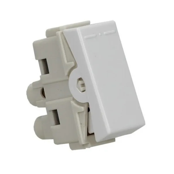 PLACA MODUS 1 INTERRUPTOR SENCILLO  10 A BLANCA BTICINO