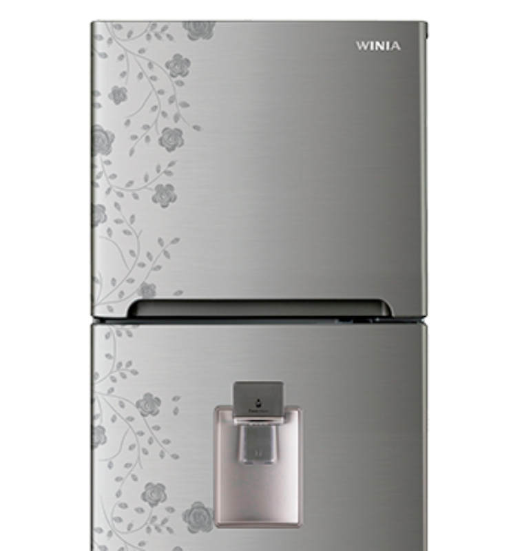 REFRIGERADOR WINIA DFR40510GNDG SILVER CON GRABADO FLORAL 14 PIES ALB ENTREGA SÓLO VÁLIDA EN LA CIUDAD DE MÉXICO Y ZONA METROPOLITANA 