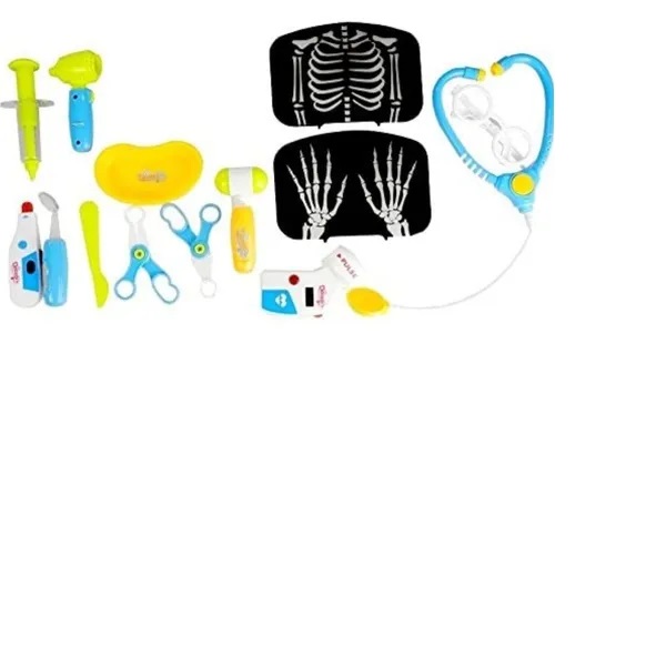 Juego Carrito Medico Juguetes Niños Radiografías 23 Accesorios Simulacion 