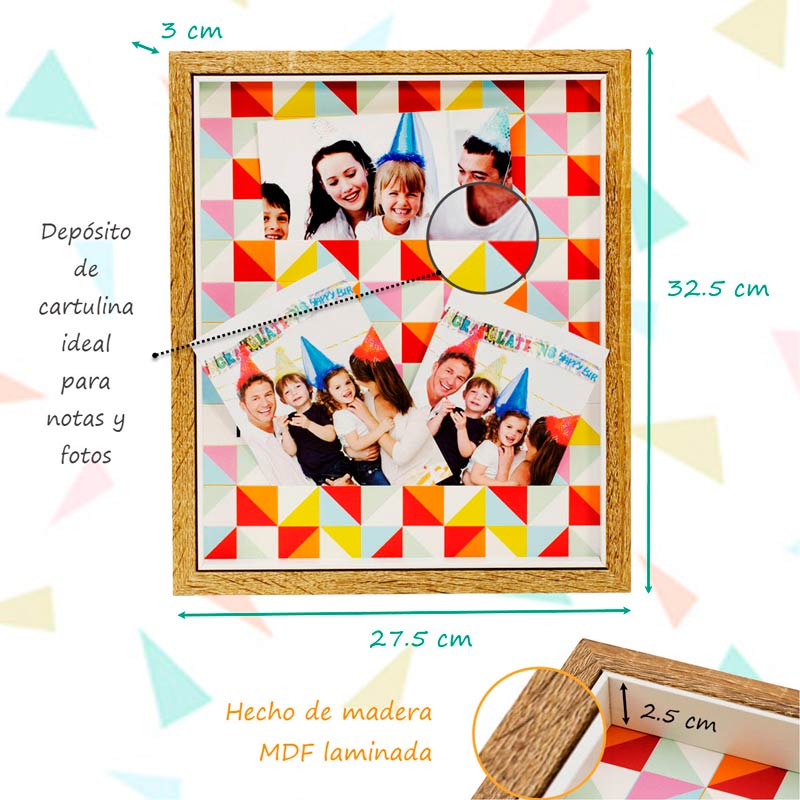 Portaretrato 25x30 Tipo Collage Fotos Hogar Niños Bebes Niñas Juvenil 