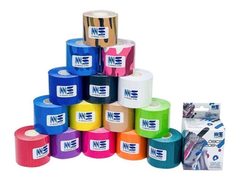 Cinta Kinesiologíca Vendaje Neuromuscular Hipoalergenicas COLOR NEGRO