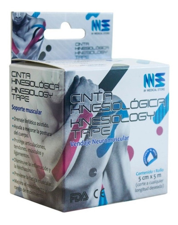 Cinta Kinesiologíca Vendaje Neuromuscular Hipoalergenicas COLOR NEGRO
