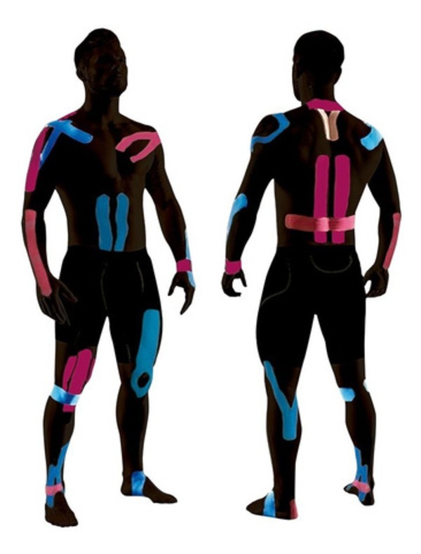 Cinta Kinesiologíca Vendaje Neuromuscular Hipoalergenicas COLOR NEGRO