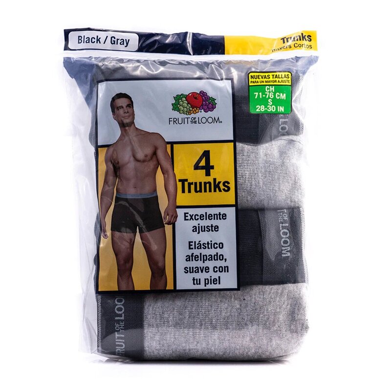 BOXER FRUIT OF THE LOOM 4 PACK TRUNK