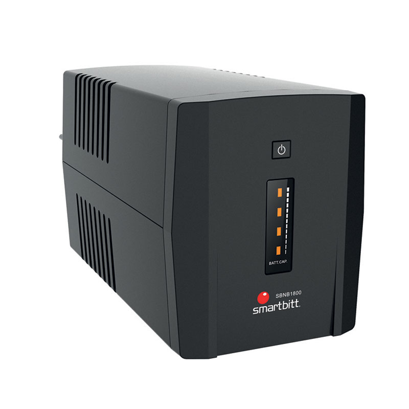 Smartbitt SBNB1800 No Break 1800 VA, 900 W, Negro, Hogar y Oficina SBNB1800