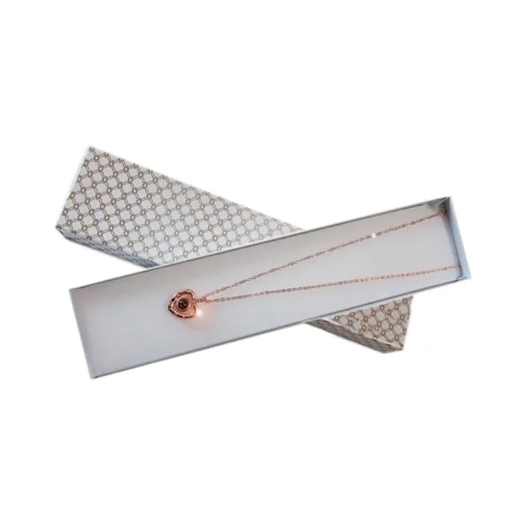 Collar Gris Proyecta Idiomas I Love You Joyas Estuche