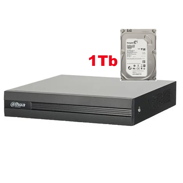 Dvr Grabador Seguridad Dahua 8 Canales XVR1B08 Full HD 1080p + INCLLUYE Disco de 1Tb instalado.