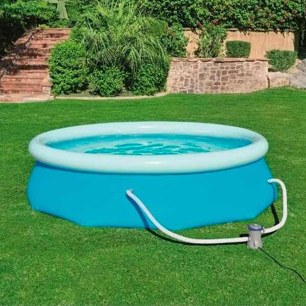 Alberca Inflable Piscina Circular Semi Inflable 3.05 m 3,800 L Familiar Azul Bestway