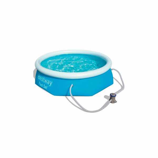 Alberca Inflable Piscina Circular Semi Inflable 3.05 m 3,800 L Familiar Azul Bestway