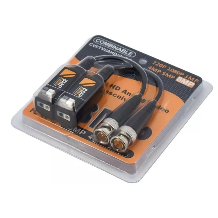 4 Pares Balum Pasivo Transceptor Balun 8mpx 4k Plugs Energia