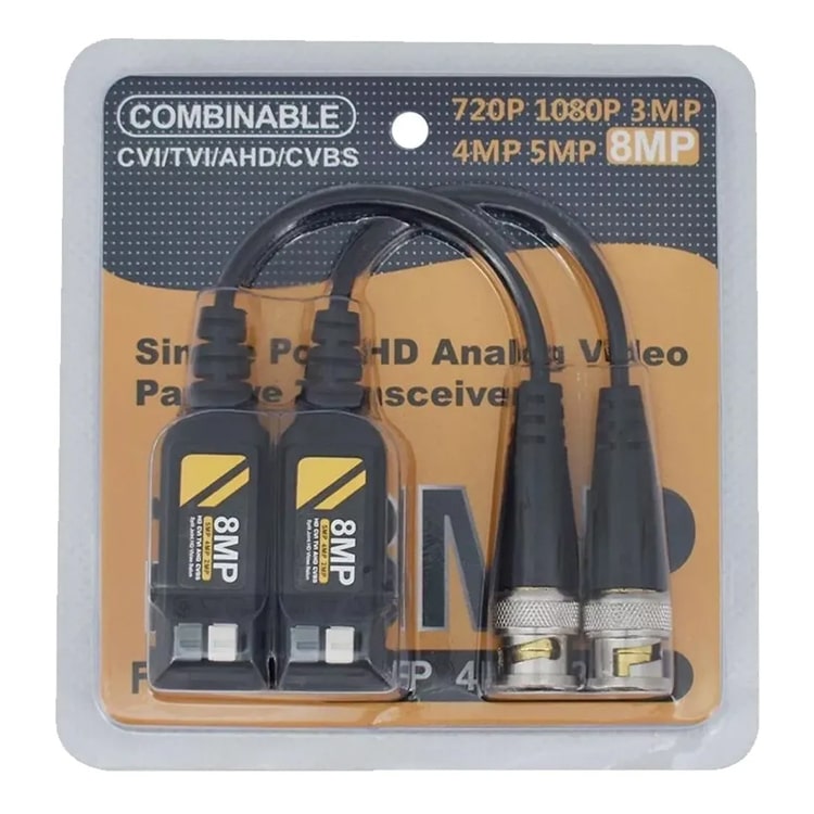 4 Pares Balum Pasivo Transceptor Balun 8mpx 4k Plugs Energia