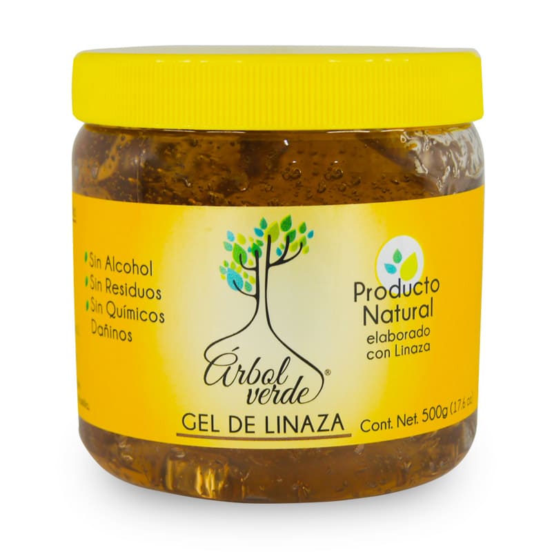 Gel de Linaza Natural Árbol Verde 500gr Sin Alcohol
