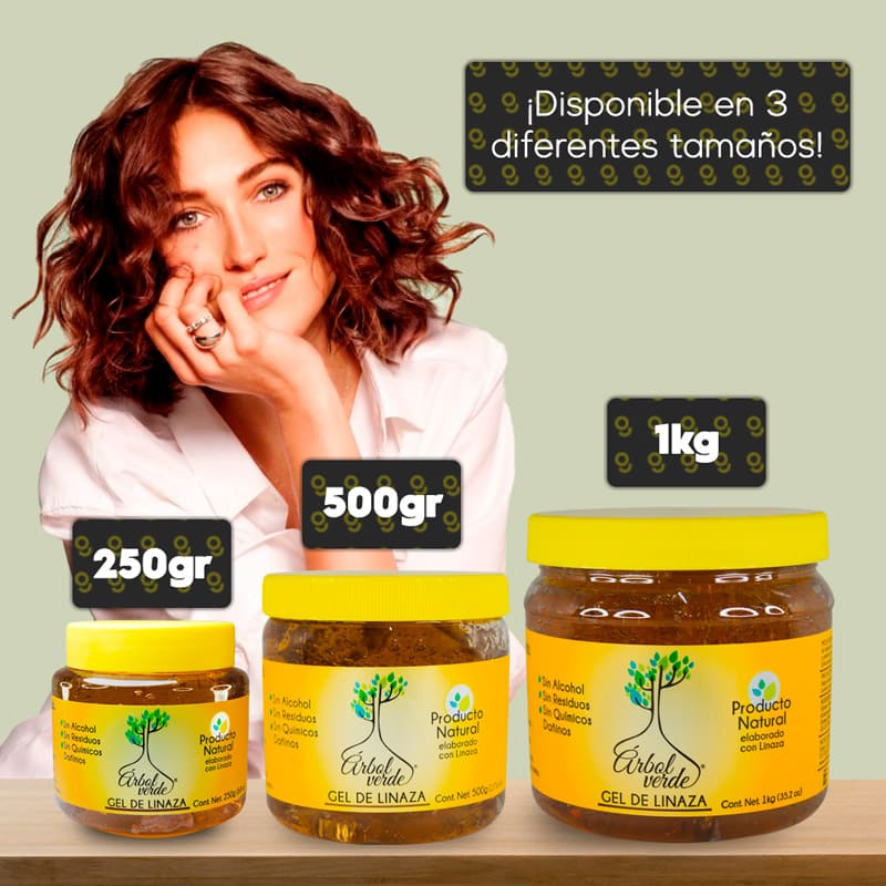 Gel de Linaza Natural Árbol Verde 500gr Sin Alcohol