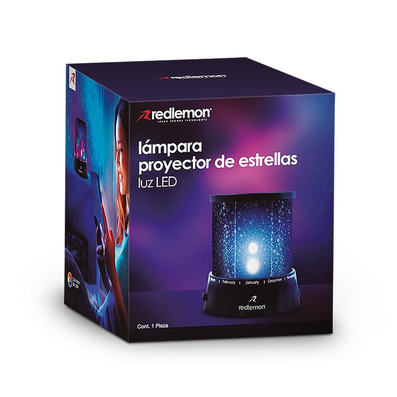 Lámpara Luces LED Proyector de Estrellas para Niños Redlemon