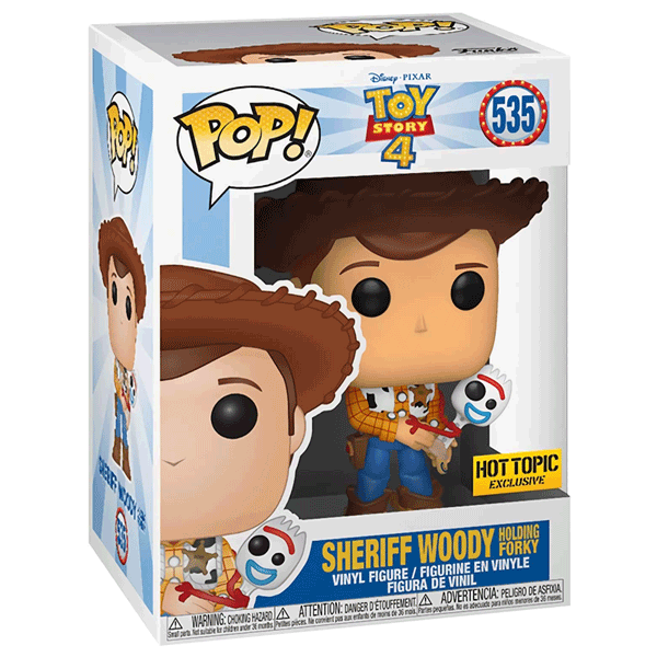 Funko Pop Woody con Forky Exclusivo Hot Topic Toy Story
