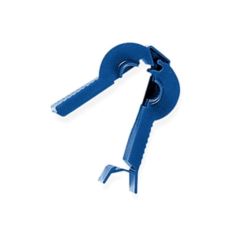 Pinza de sujeción Baxter para diálisis color azul - Médica Depot