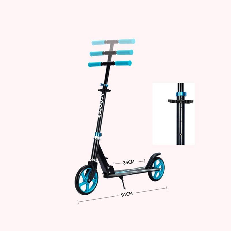 Scooter Para Adulto Plegable De Metal 100 Kg 2 Ruedas Azul