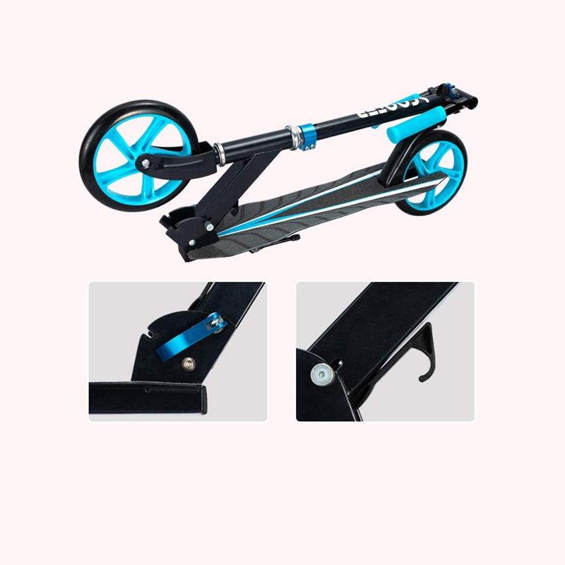 Scooter Para Adulto Plegable De Metal 100 Kg 2 Ruedas Azul