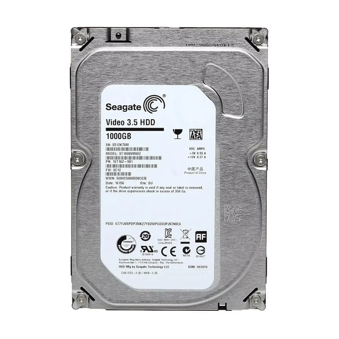 Disco duro interno Seagate Video 3.5 HDD alamcenamiento pc 1TB