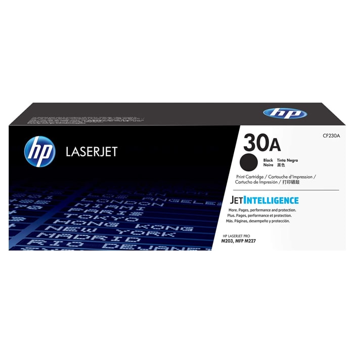 cartucho de toner HP negro para LaserJet Pro MFP M227fdn 30A