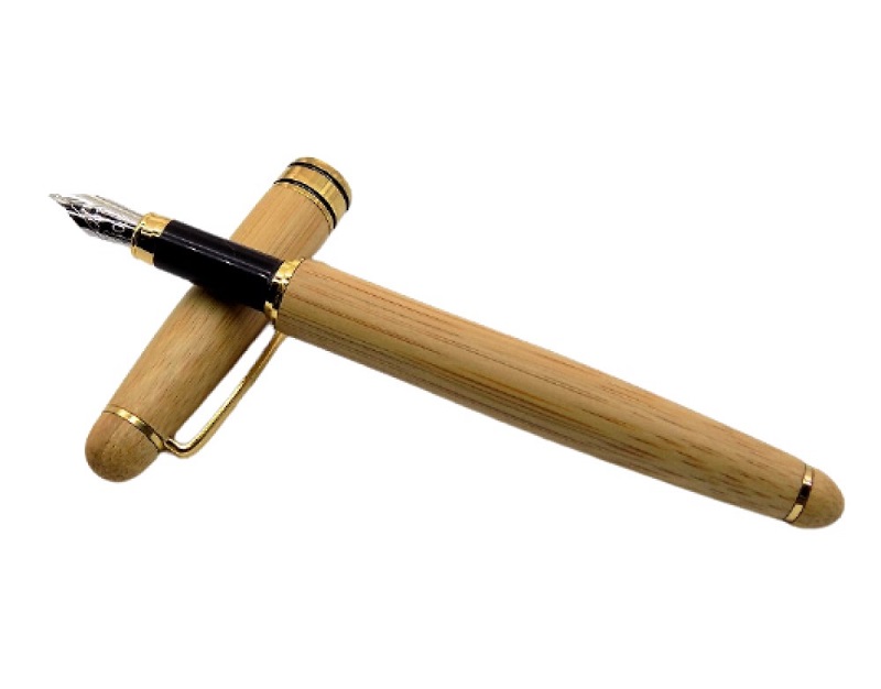 Pluma Fuente De Bambú Natural Marca Manolo Modelo Yakarta