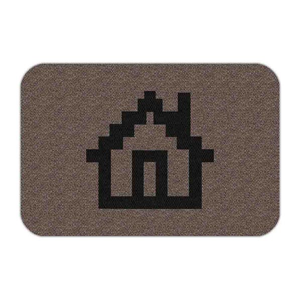 TAPETE DECORATIVO ELITEMAT DISEÑO CASA PIXEL BEIGE 0.70X0.50 MTS