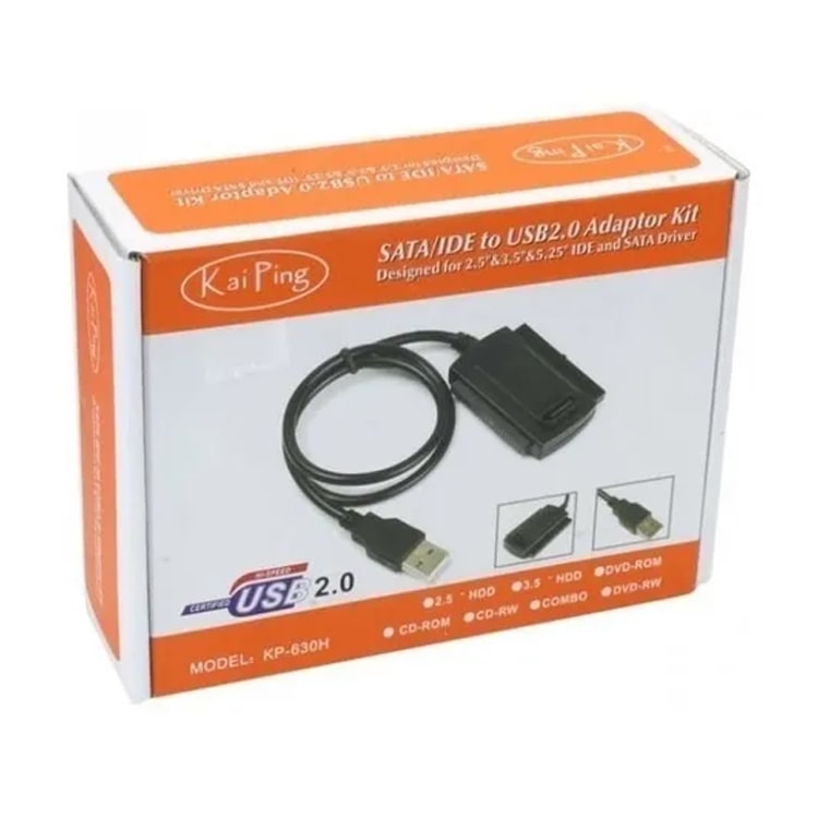 Kit Adaptador KP-630H Sata - Ide A Usb 2.0 Transferencia 480mbps