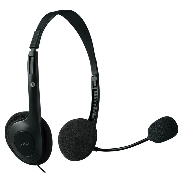 Audífonos Diadema Con Micrófono, 2 Plug 3.5mm Acteck