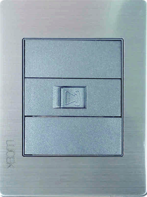 TOMA TELEFONO GRIS CON PLACA LUCEK PREMIUM BP17-M/A