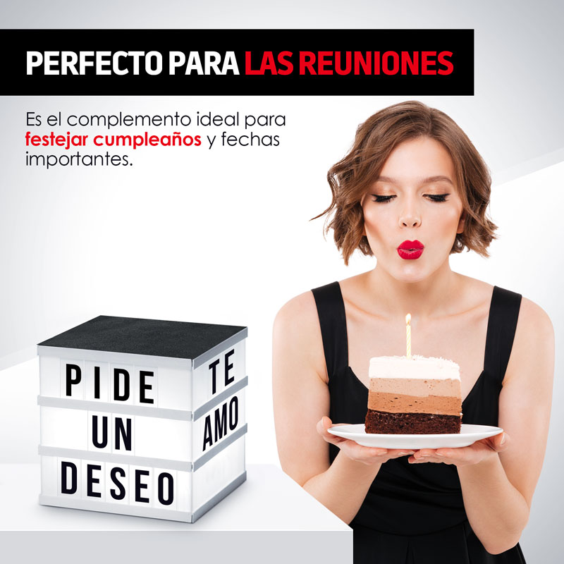 Letrero Luminoso LED Cubo 3D Letras Números Símbolos Redlemon.