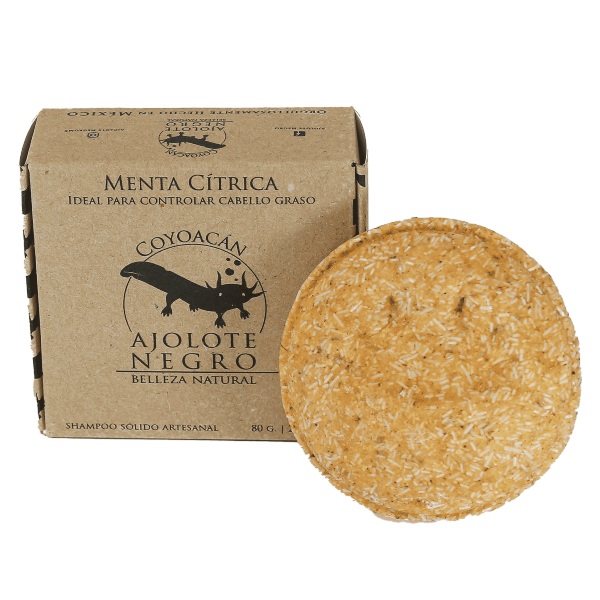 Shampoo Sólido Cítricos & Menta (Cabello Graso) Ajolote Negro