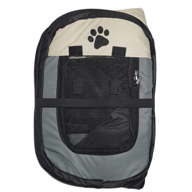 Wakana Corral para Perros Plegable Chico 74x74x43cm con Bowl (Bono) Gris