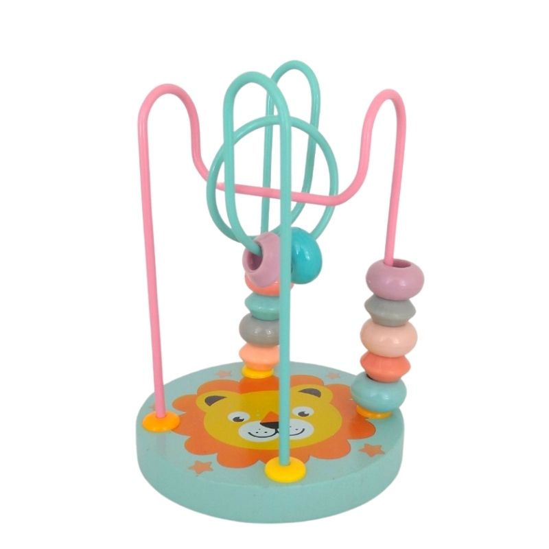 Mini Juego Didáctico Laberinto de Madera para Niños o Bebés, LBP, León, 12cm 
