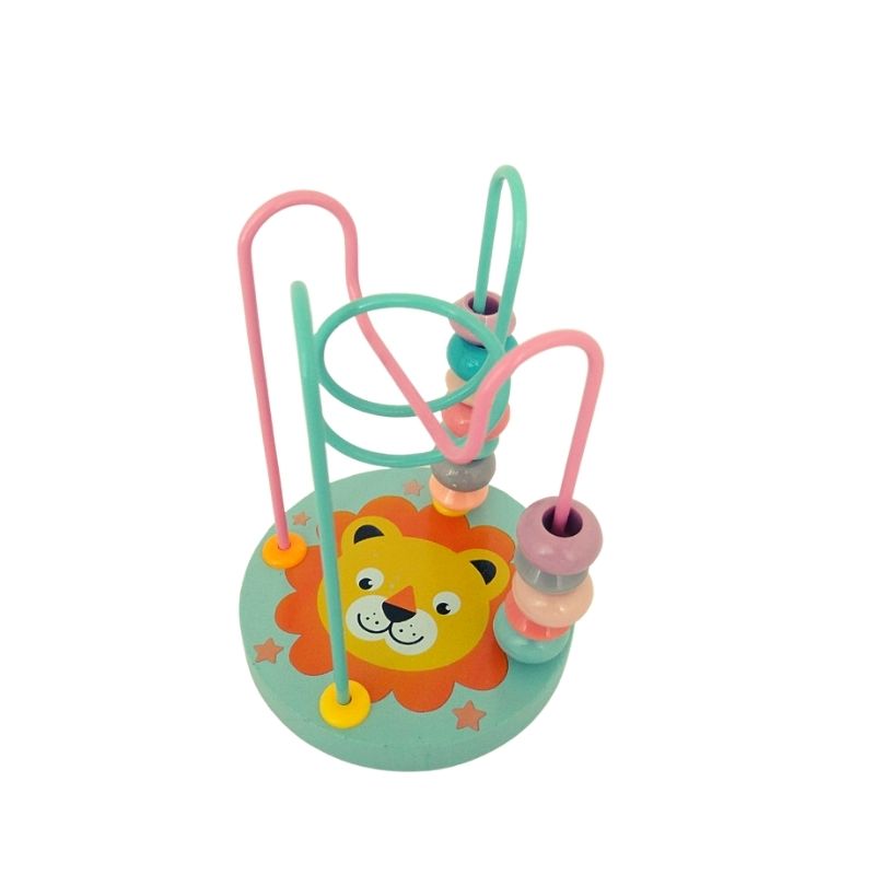 Mini Juego Didáctico Laberinto de Madera para Niños o Bebés, LBP, León, 12cm 