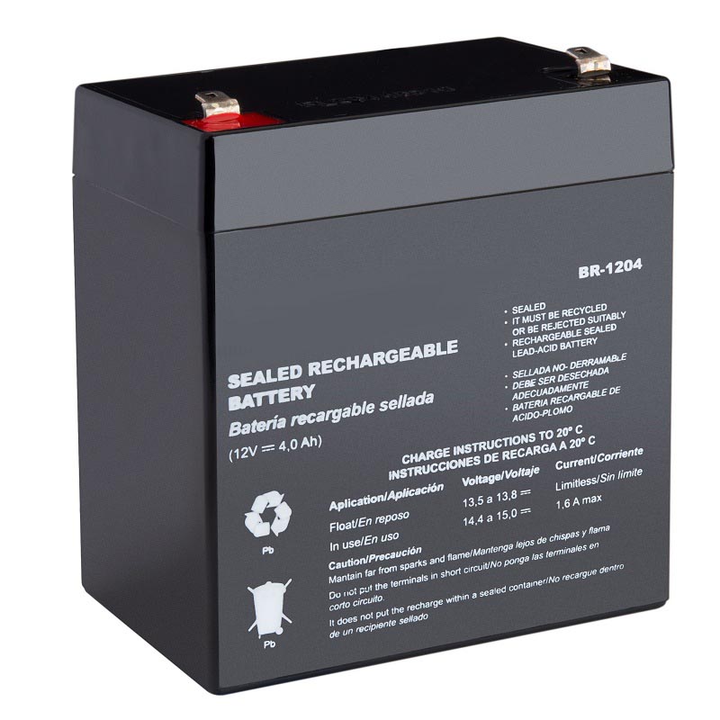 Batería sellada de ácido-plomo, 12 Vcc 4 Ah / BR-1204
