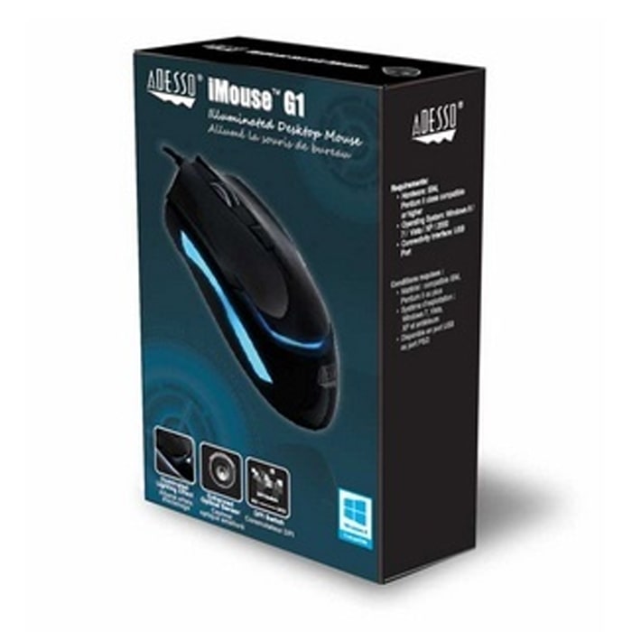 Mouse Gamer Adesso iMouse G1 iluminado óptico alámbrico Nuevo