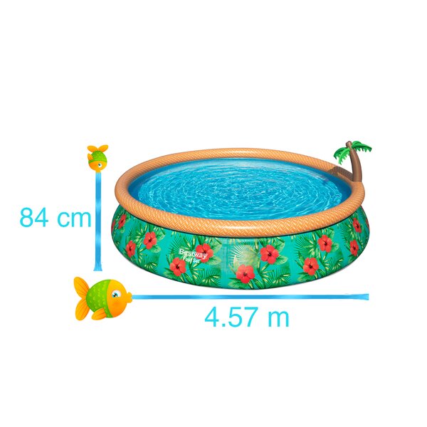 Alberca Inflable 4.57 m Familiar Con Rociador