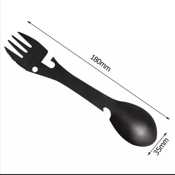 Utensilio Múltiple Con Cuchara Tenedor Y Cuchillo Acampar