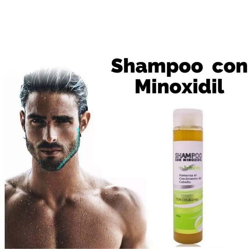 Shampoo Minoxidil Crecimiento Cabello Alopecia Anti Caída + 3 Activos