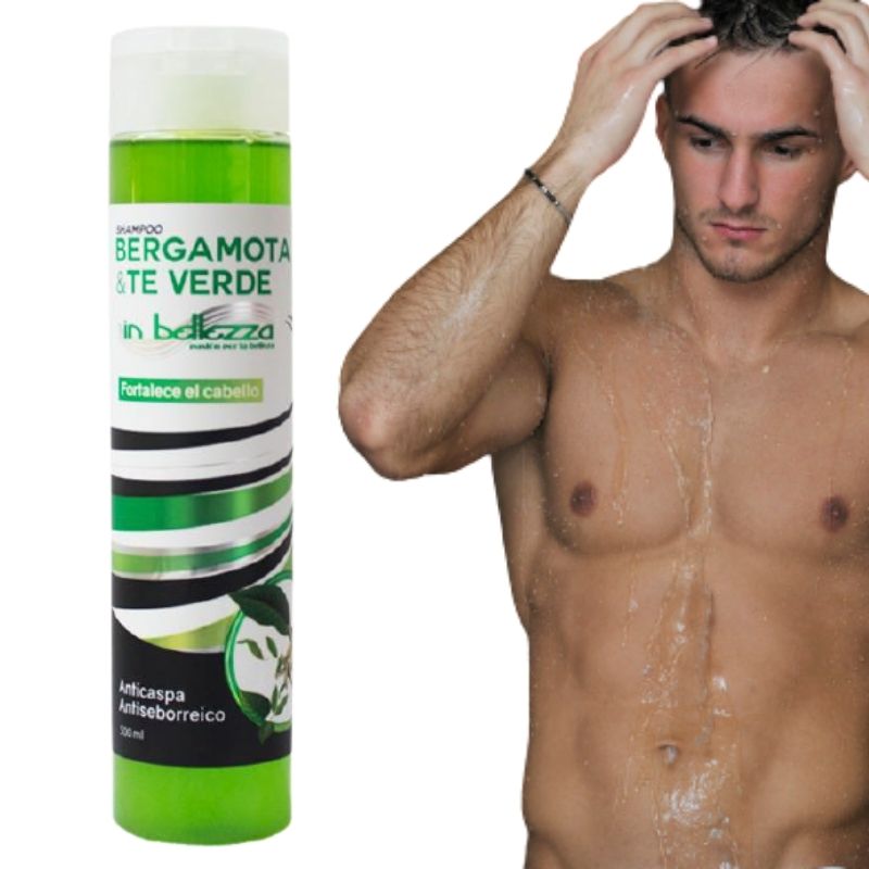 Shampoo Bergamota Crecimiento Cabello Alopecia Anti Caída