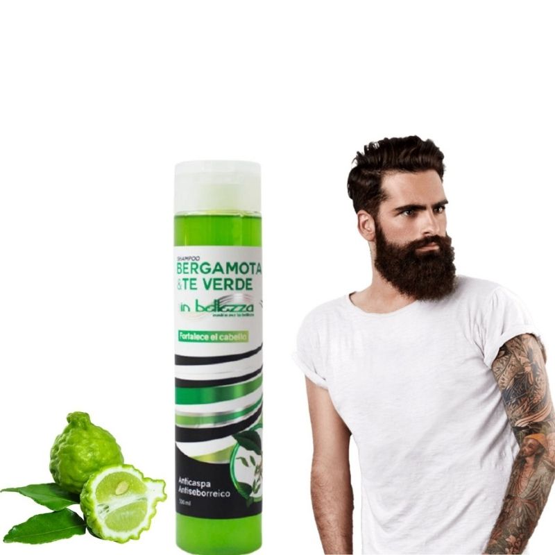 Shampoo Bergamota Crecimiento Cabello Alopecia Anti Caída