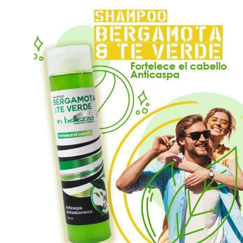 Shampoo Bergamota Crecimiento Cabello Alopecia Anti Caída