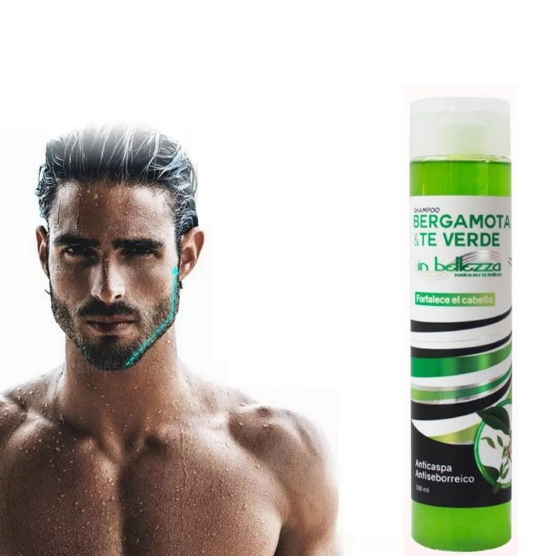 Shampoo Bergamota Crecimiento Cabello Alopecia Anti Caída