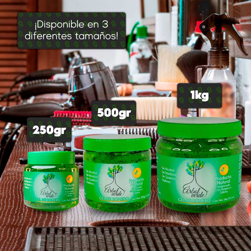 Gel de Romero y Sábila Natural Árbol Verde 500gr Sin Alcohol