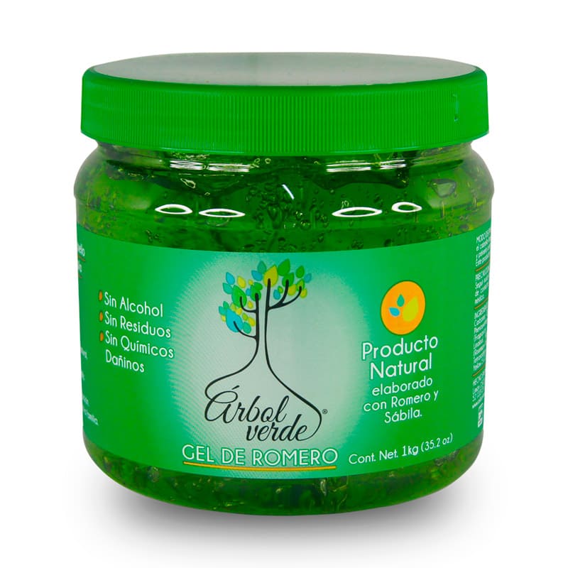 Gel de Romero y Sábila Natural Árbol Verde 1Kg Sin Alcohol