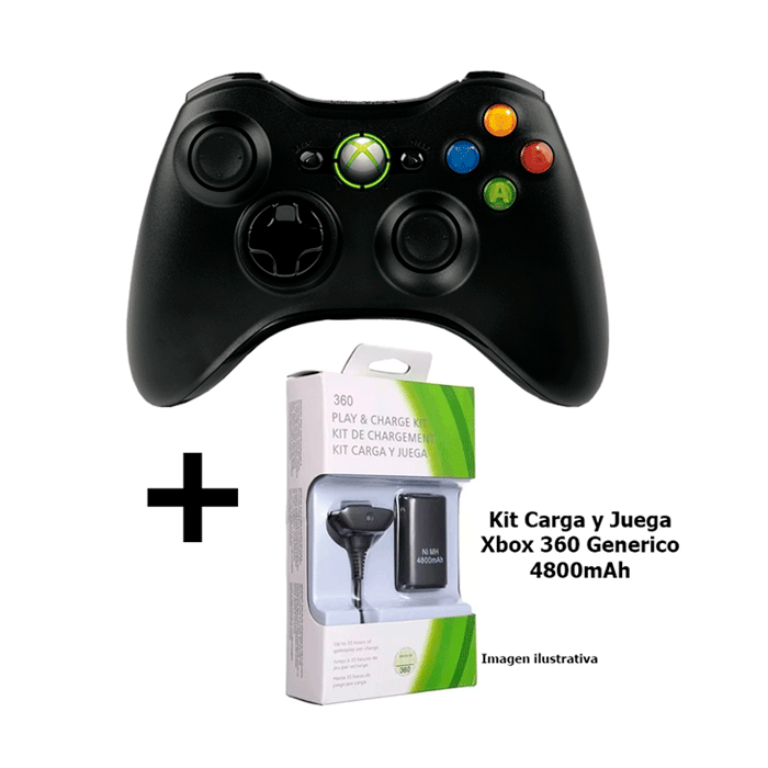 CONTROL XBOX 360 INALAMBRICO ORIGINAL SIN CAJA CON CARGA Y JUEGA