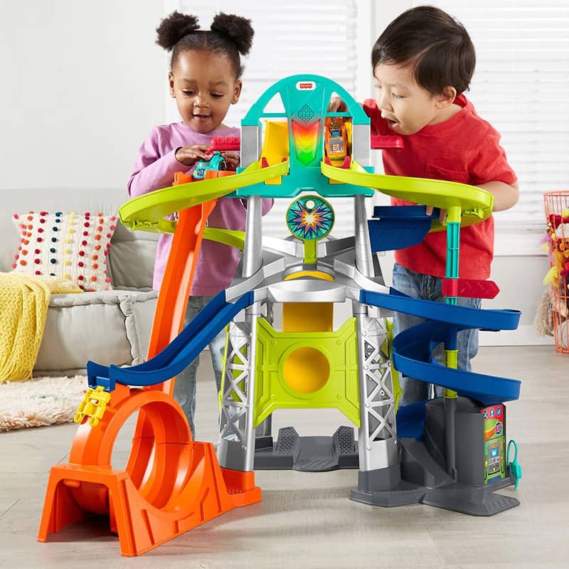 Pista De Carreras Con Lanzador Y Looping Fisher Price